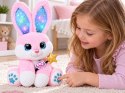 Interaktywny Różowy Królik Pluszowy 30 cm Tańczy Świeci Gra Różdżka ZA6329