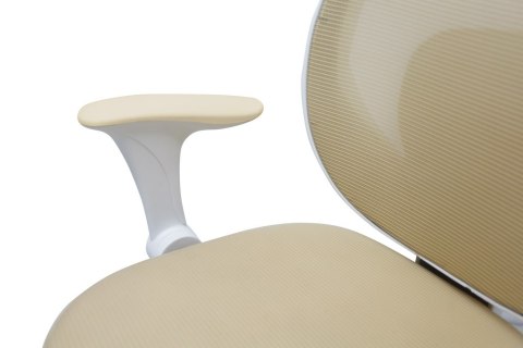 Krzesło do biurka dla dziecka fotel ergonomiczny obrotowy regulowany beżowy