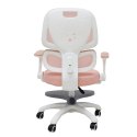 Krzesło do biurka dla dziecka fotel ergonomiczny obrotowy regulowany różowy