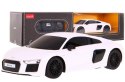 Auto Zdalnie sterowane + pilotAudi R8 Biały 1:24 RASTAR