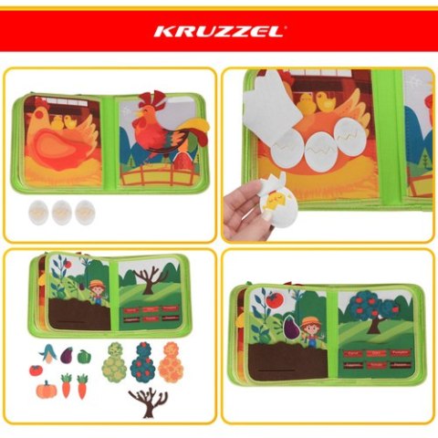 Książeczka manipulacyjna - farma Kruzzel