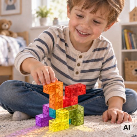 Woopie Klocki magnetyczne Tetris 3D układanka konstrukcyjna