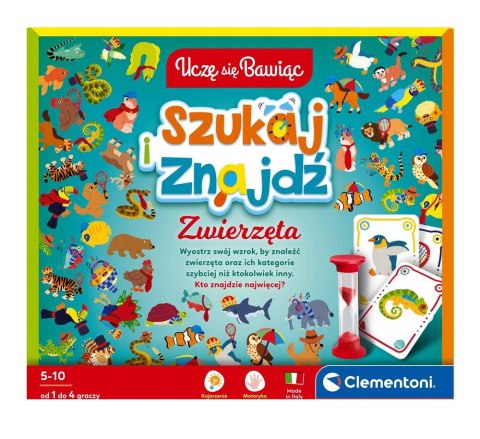Gra planszowa Szukaj i Znajdź Zwierzęta Język Polski Clementoni 50291