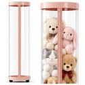 Organizer Na Pluszaki i Zabawki Na Kółkach Lampki LED Różowy 126 cm