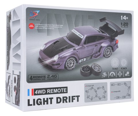 Autko R/C do Driftu 1:20 z Funkcją Świateł Biały