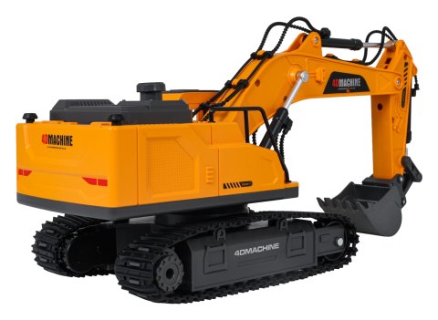 Koparka R/C z Funkcją Dymu, Świateł i Dźwięku Żółta