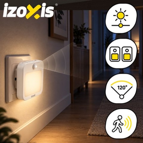 Lampka nocna LED z czujnikiem ruchu - 2szt. Izoxis