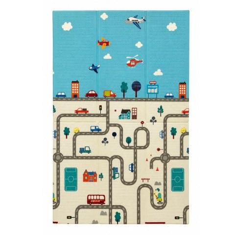 Mata Do Raczkowania Piankowa Składana Dwustronna Droga Misie 120x180 cm