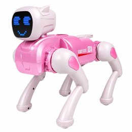 Pies Robot AI Zdalnie Sterowany RC Bluetooth Aplikacja Programowalny Różowy