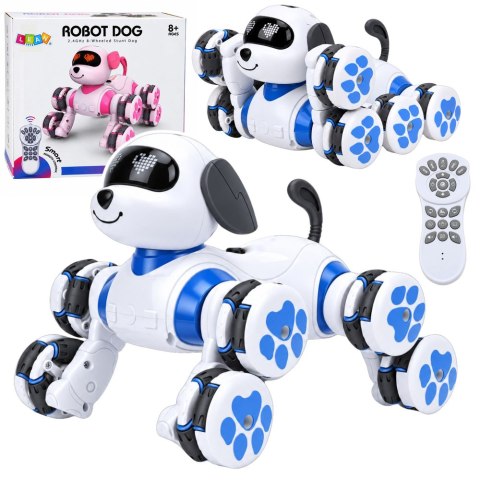 Pies Robot Zdalnie Sterowany RC 8 Kół Drift 360° Akrobacje Niebieski