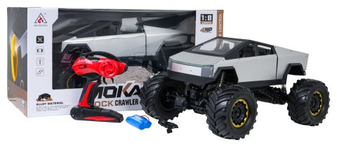 Auto R/C ROCK CRAWLER TRUCK Srebrny 1:8