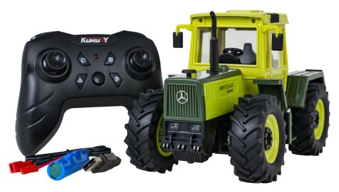 Traktor Zielony 1:24 z Pilotem Mercedes Benz