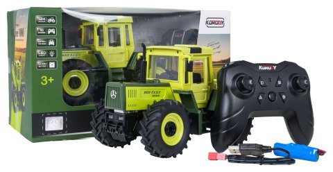 Traktor Zielony 1:24 z Pilotem Mercedes Benz