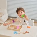 VIGA Drewniany Zestaw do Prania Suszarka Ubranka Klamerki Montessori 27 el
