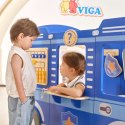 VIGA Duży Drewniany Radiowóz Policyjny Zestaw Edukacyjny Dla Dzieci Policja