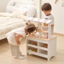 VIGA PolarB Drewniana Kuchnia Sklep 2w1 Biała Stragan z Akcesoriami Kuchnia