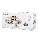 VIGA PolarB Drewniana Laweta Transporter 3 Samochodziki Autka Kierowca 18m+