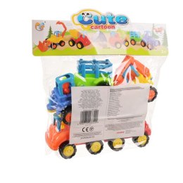 Traktor/ koparka/ wywrotka z napędem- zestaw 4szt.