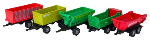MEGA Zestaw Metalowy Traktor i Kombajn + Naczepy