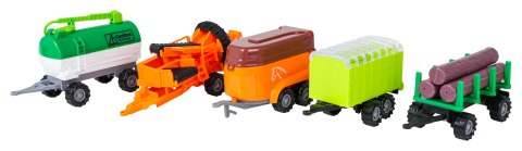 MEGA Zestaw Metalowy Traktor i Kombajn + Naczepy