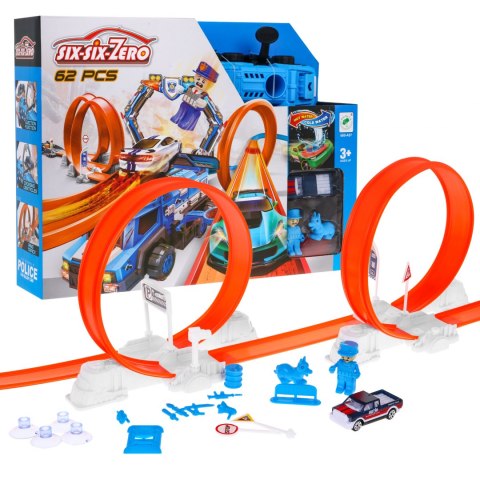 Ekstramalny tor wyścigowy Autko zmieniające kolor 2 pętle + wyrzutnia