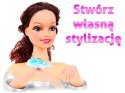 Lalka brunetka do stylizacji włosów Zestaw do czesania + Ozdoby