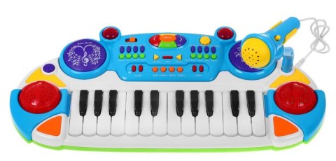 zestaw muzyczny Keyboard + Werble +Mikrofon światła + Dźwięki 2 oktawy