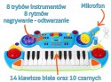 zestaw muzyczny Keyboard + Werble +Mikrofon światła + Dźwięki 2 oktawy