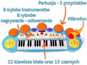 zestaw muzyczny Keyboard + Werble + Mikrofon3+ Światła + Dźwięki 3 oktawy