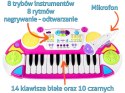 zestaw muzyczny Keyboard + Werble + Mikrofon Światła Dźwięki 2 oktawy