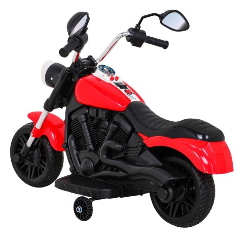 Jeźdzki motor motorek elektryczny na akumulator dla dzieci Czerwony
