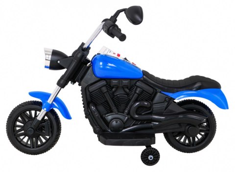 Jeźdzki motor motorek elektryczny na akumulator dla dzieci Niebieski
