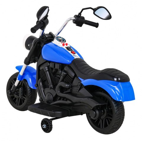 Jeźdzki motor motorek elektryczny na akumulator dla dzieci Niebieski