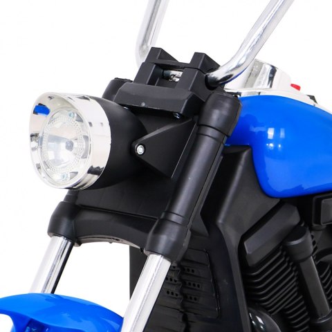 Jeźdzki motor motorek elektryczny na akumulator dla dzieci Niebieski