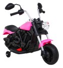 Jeźdzki motor motorek elektryczny na akumulator dla dzieci Różowy