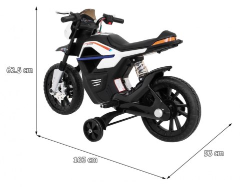 Motor Cross elektryczny dla dzieci Night Rider Biały