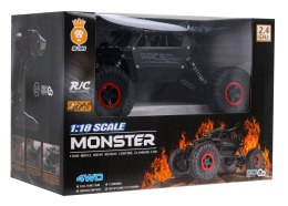 Zdalnie sterowany Crawler Monster dla dzieci 6+ Czarny model 1:18 Pil