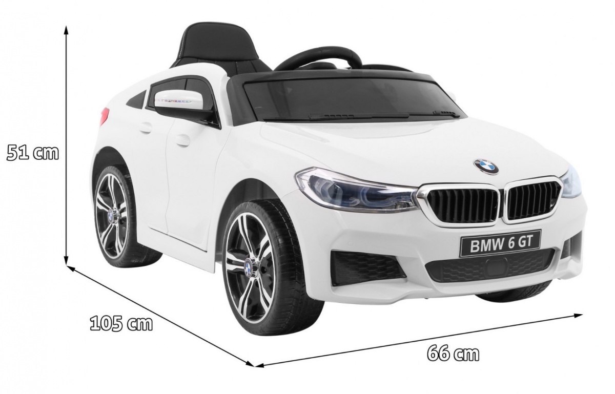 Samochód AUTO na akumulator BMW 6 GT Biały Samochód AUTO na akumulator BMW 6 GT Biały