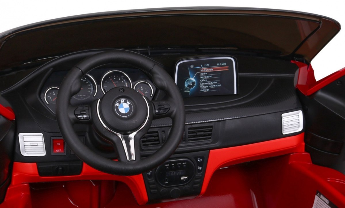 Samochód AUTO  na akumulator BMW X6M 2 os XXL Lakierowany Czerwony