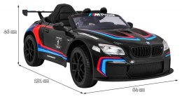 + SKÓRA + PILOT Samochód AUTO na akumulator BMW M6 GT3 Czarny