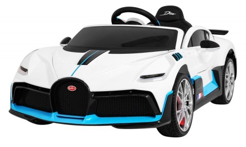 +Pilot SKóra Koła eva Samochód AUTO  na akumulator Bugatti Divo Biały