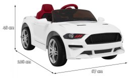 Pilot Amory Led Samochód AUTO na akumulator GT Sport dla dzieci  Biały
