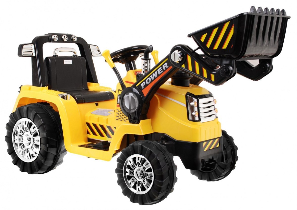 Samochód AUTO na akumulator Koparka Traktor Żółta Samochód AUTO na akumulator Koparka Traktor Żółta