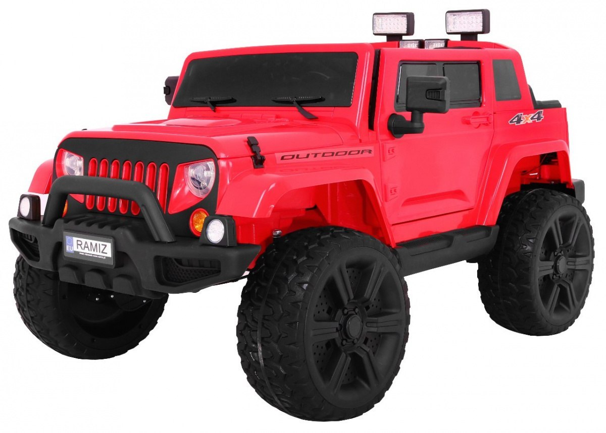 Samochód AUTO na akumulator Mighty Jeep 4x4 Czerwony Samochód AUTO na akumulator Mighty Jeep 4x4 Czerwony
