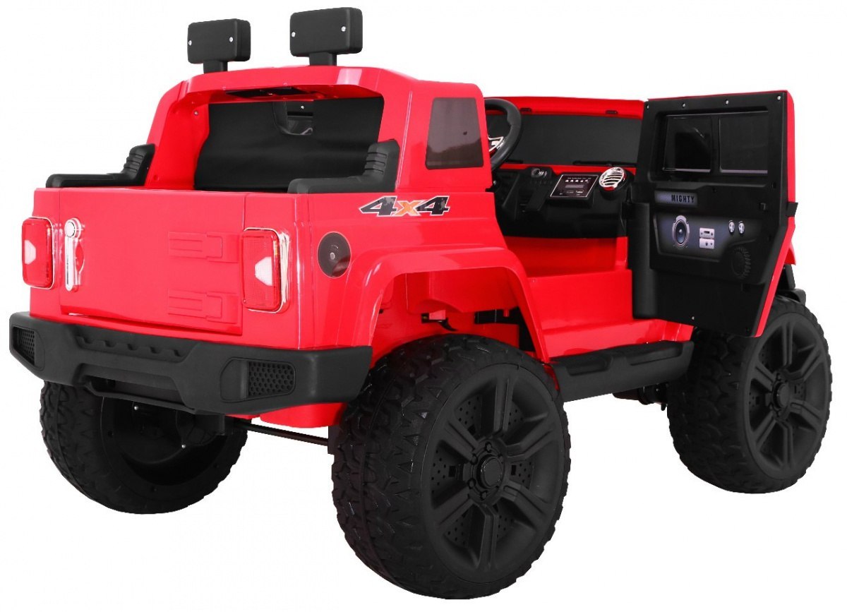 Samochód AUTO  na akumulator Mighty Jeep 4x4 Czerwony
