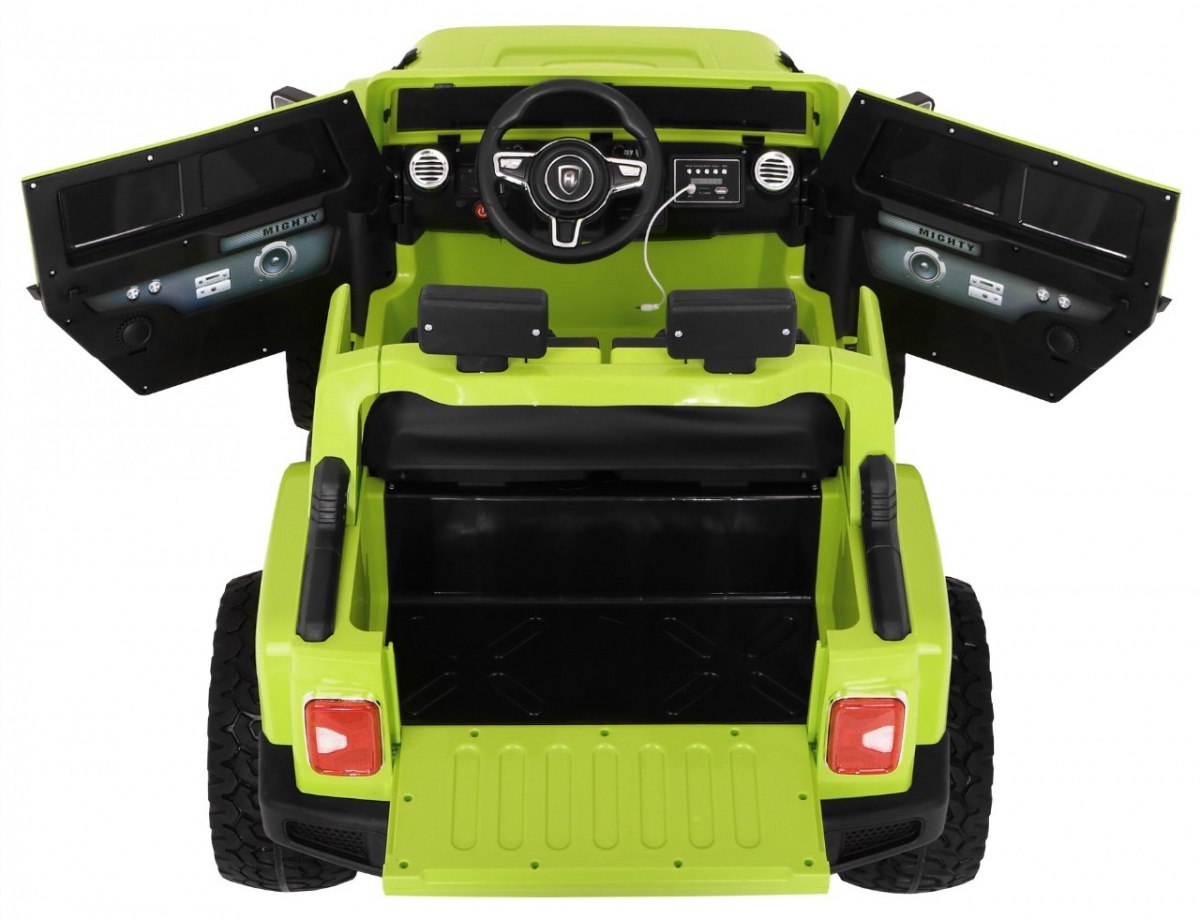 Samochód AUTO  na akumulator Mighty Jeep 4x4 Zielony