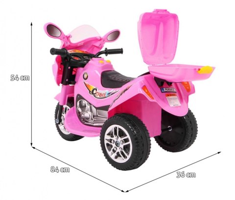 Motor elektryczny na akumulator jeździk motorek dla dzieci Różowy