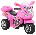 Motor elektryczny na akumulator jeździk motorek dla dzieci Różowy