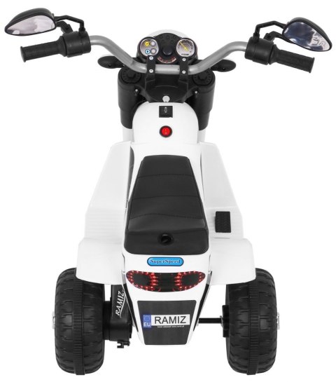 Motor mototek elektryczny jeździk na akumualto MiniBike Biały