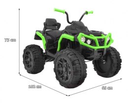 Quad elektryczny na akumulator  ATV Czarno-Zielony